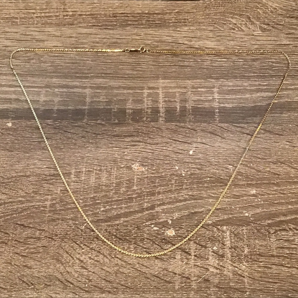 Vintage Direction One Gold Tone S Chain Necklace 31" Long x 2mm Wide